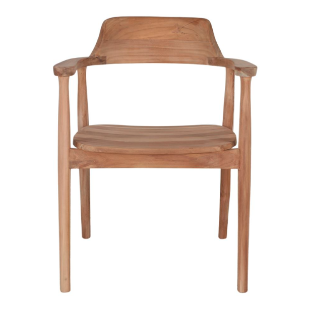 Silla con Brazos SAGGI, Teca Natural