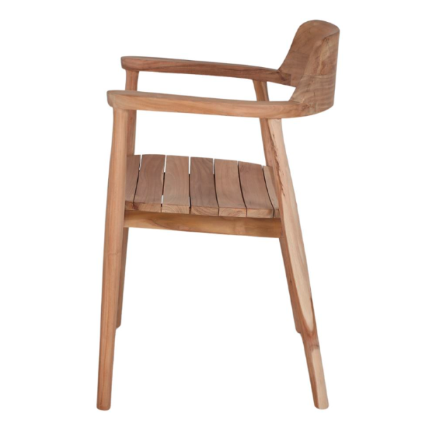 Silla con Brazos SAGGI, Teca Natural