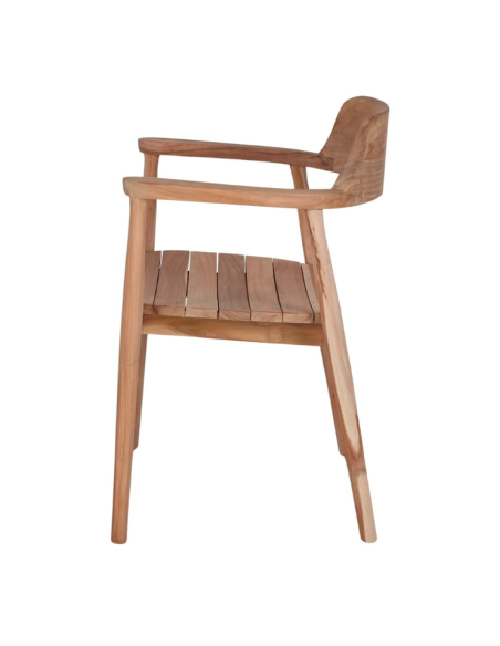 Silla con Brazos SAGGI, Teca Natural