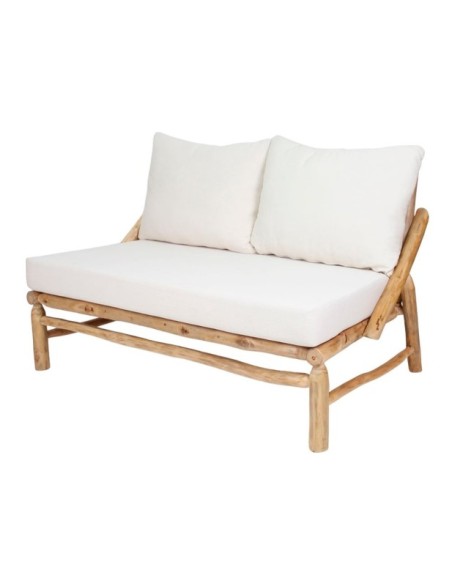 Banco Samos De Madera Maciza Tropical Natural 2 Plazas