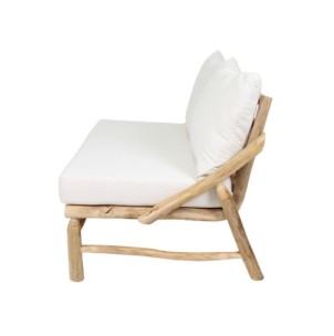 Banco Samos De Madera Maciza Tropical Natural 2 Plazas 2