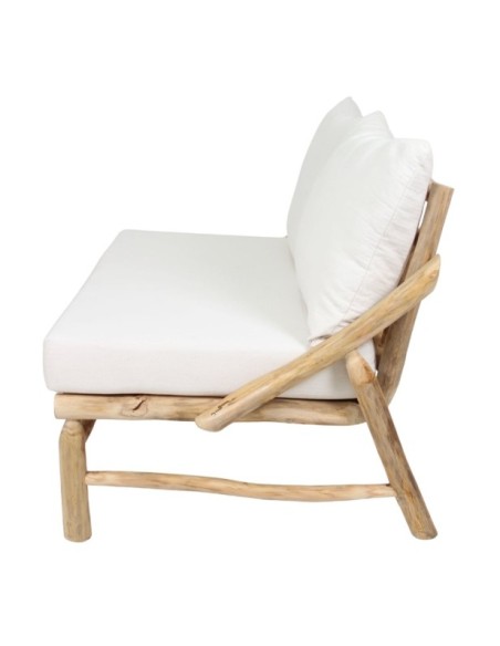 Banco Samos De Madera Maciza Tropical Natural 2 Plazas