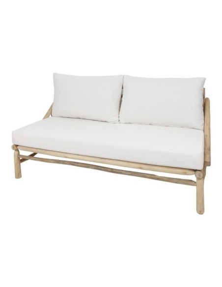 Banco Samos De Madera Maciza Tropical Natural 3 Plazas