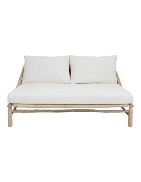 Banco Samos De Madera Maciza Tropical Natural 3 Plazas