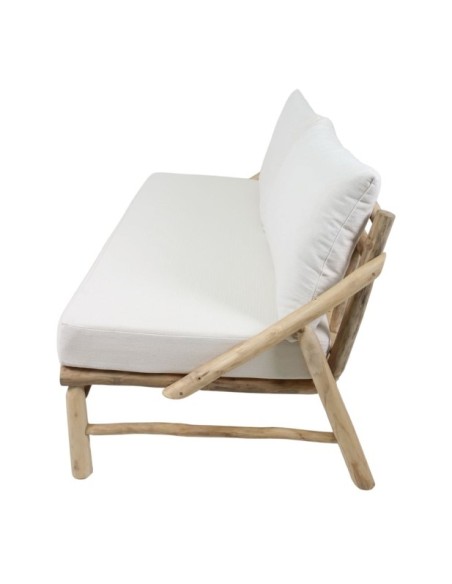 Banco Samos De Madera Maciza Tropical Natural 3 Plazas