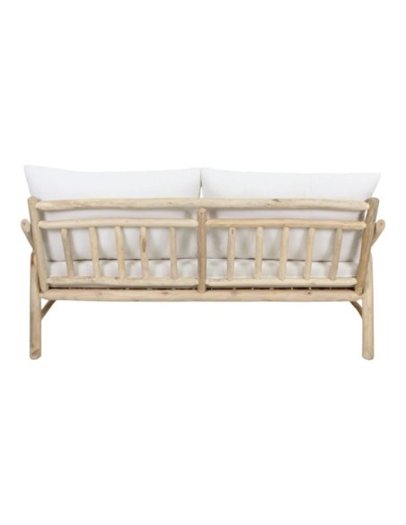 Banco Samos De Madera Maciza Tropical Natural 3 Plazas