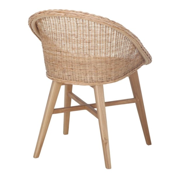 Silla Tavira De Madera Maciza De Teka...