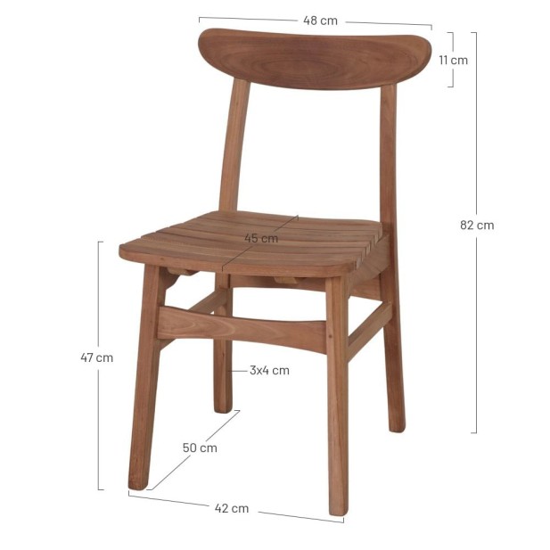 Silla Mallorca Teka Natural