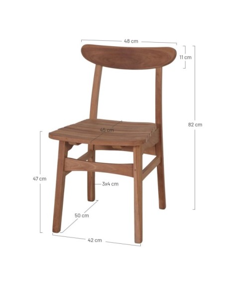 Silla Mallorca Teka Natural