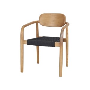 Silla Bali Madera Tropical Fibra Negro