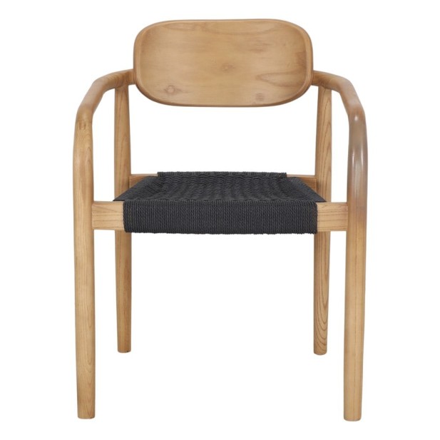 Silla Bali Madera Tropical Fibra Negro