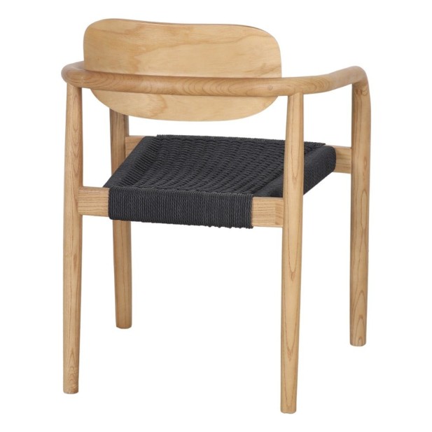 Silla Bali Madera Tropical Fibra Negro