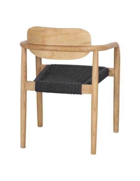 Silla Bali Madera Tropical Fibra Negro