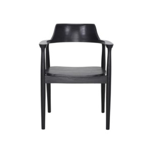 Silla Turín Madera Teka Contemporánea Negro 2