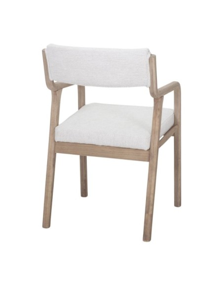 Silla Praga Madera Tapizada Nórdica Beige