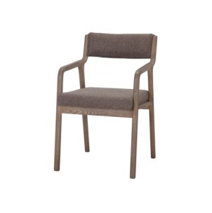 Silla Praga Madera Tapizada Nórdica Marrón