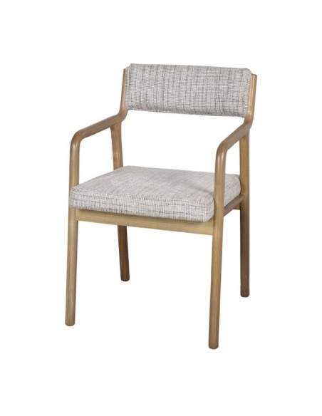 Silla Praga Madera Tapizada Nórdica Toffee