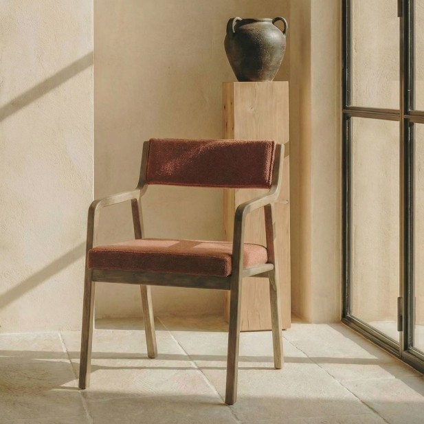 Silla Praga Madera Tapizada Nórdica...