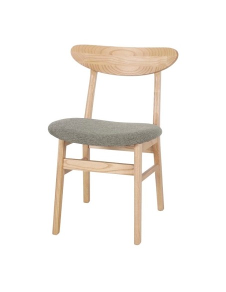 Silla Viena Madera Tapizada Elegante Verde Oliva