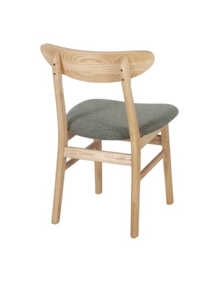 Silla Viena Madera Tapizada Elegante Verde Oliva