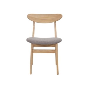 Silla Viena Madera Tapizada Elegante Topo 2