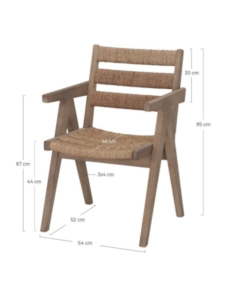 Silla Zurich Madera Olmo Tapizada