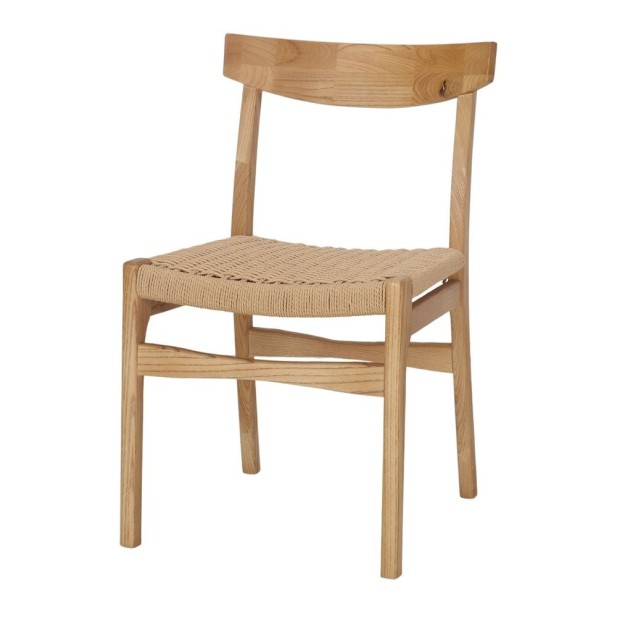 Silla Nantes Madera Olmo Cuerda Natural