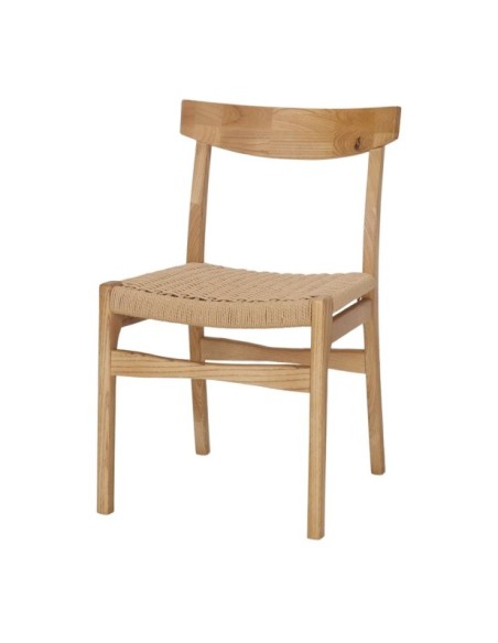 Silla Nantes Madera Olmo Cuerda Natural