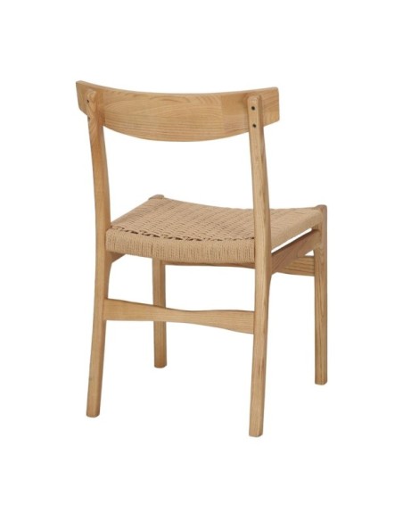 Silla Nantes Madera Olmo Cuerda Natural