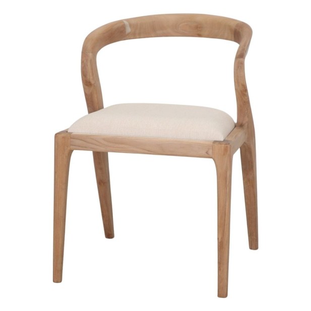 Silla Verona Madera Teka Tapizada