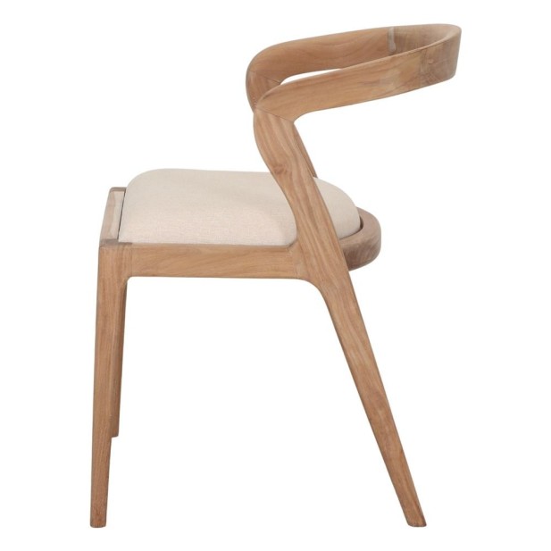 Silla Verona Madera Teka Tapizada