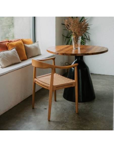 Silla Estocolmo Madera Olmo Cuerda