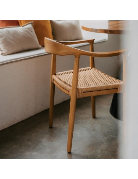 Silla Estocolmo Madera Olmo Cuerda