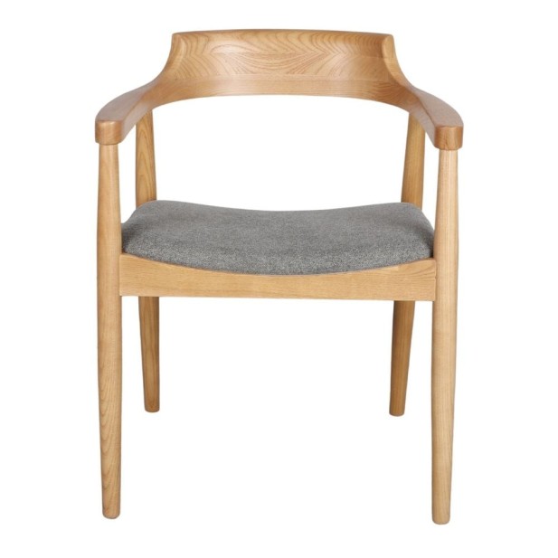 Silla Amberes Madera Olmo Tapizada