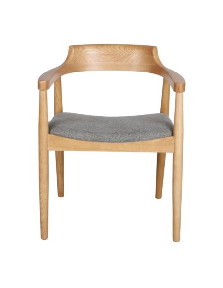 Silla Amberes Madera Olmo Tapizada