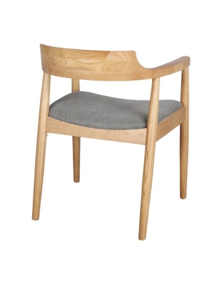 Silla Amberes Madera Olmo Tapizada