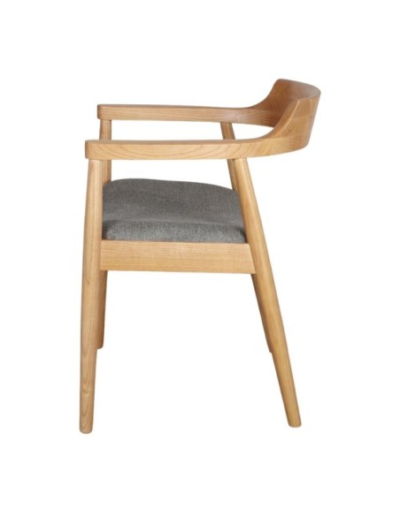 Silla Amberes Madera Olmo Tapizada