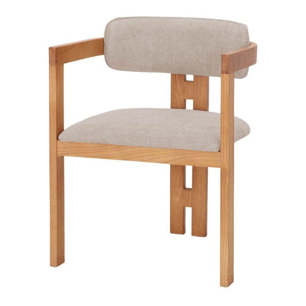 Silla Florencia Madera Olmo Tapizada...