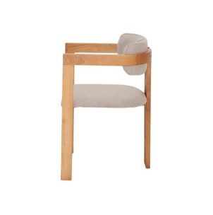 Silla Florencia Madera Olmo Tapizada Marfil 2