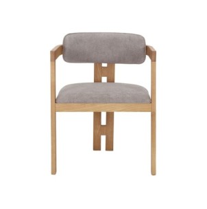 Silla Florencia Madera Olmo Tapizada Trufa 2