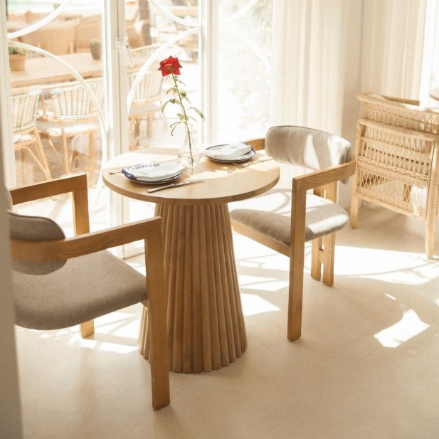 Silla Florencia Madera Olmo Tapizada...