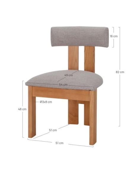 Silla Burdeos Madera Olmo Soft