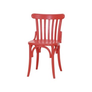 Silla Venecia Madera Olmo Curvada Rojo