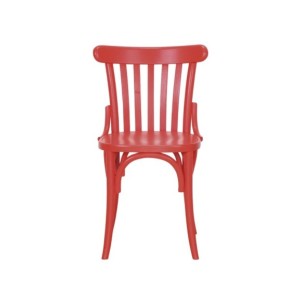 Silla Venecia Madera Olmo Curvada Rojo 2