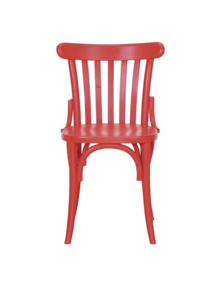 Silla Venecia Madera Olmo Curvada Rojo