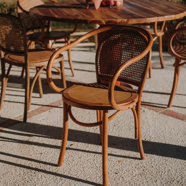 Silla Biarritz Madera Ratán Bistró