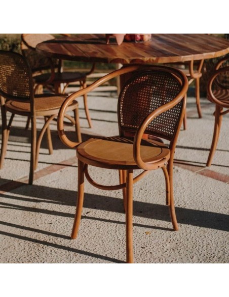 Silla Biarritz Madera Ratán Bistró