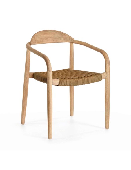 Silla NINA, Acacia Natural / Cuerda Natural - Kave Home. Vackart