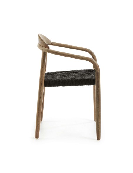 Silla NINA, Acacia Natural / Cuerda Negra - Kave Home. Vackart