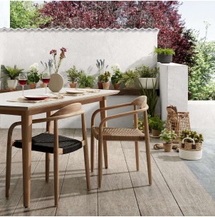 Silla NINA, Acacia Natural / Cuerda Negra - Kave Home. Vackart 2